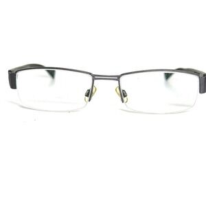 Morel France Lightec 7142L Eyeglasses Frames Black Green Rectangular 55-17-140